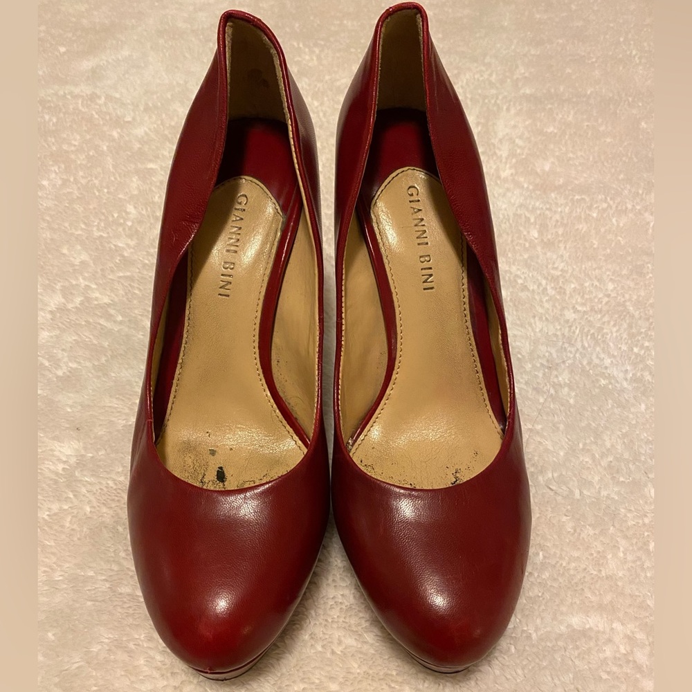 Gianni Bini red platform heels